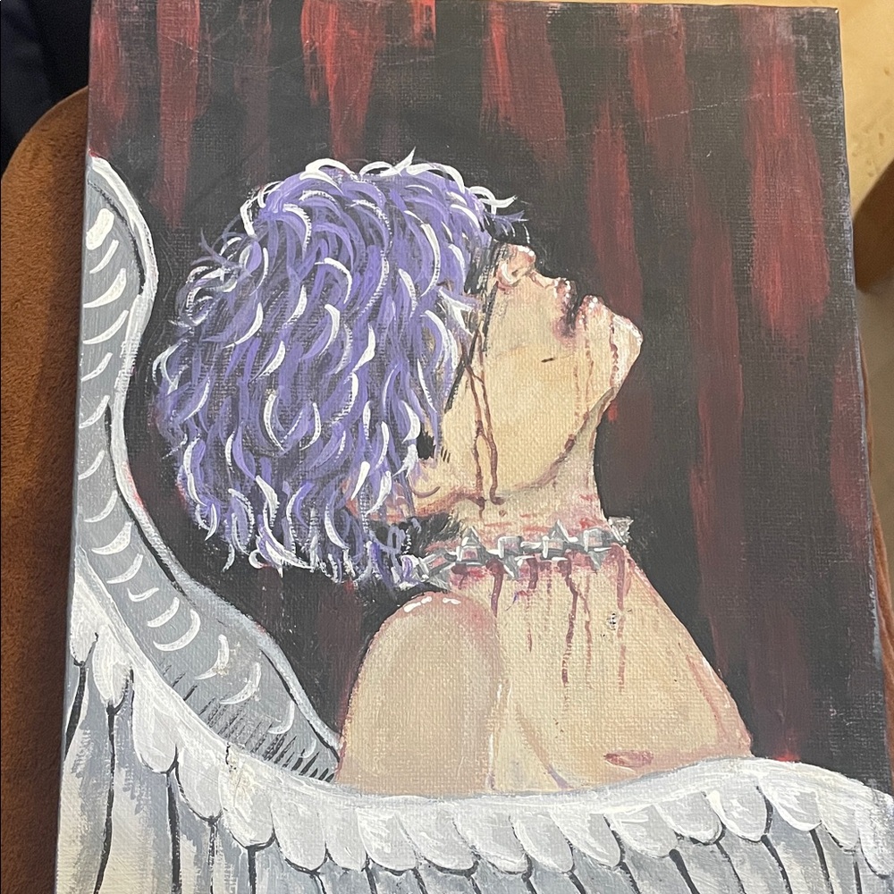 Abstract Art with Purple and Gray Tones